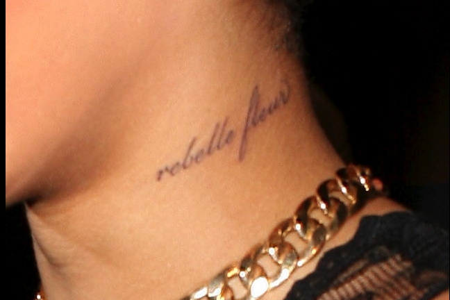 Tatuering, Rebelle fleur, Rihanna