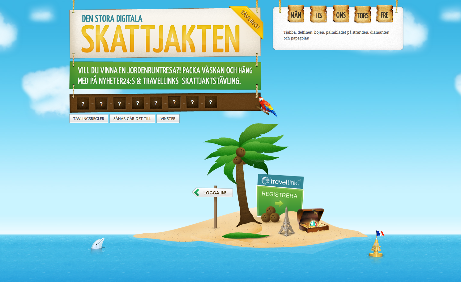 Travellink, Tävling, Skattjakten, Nyheter24