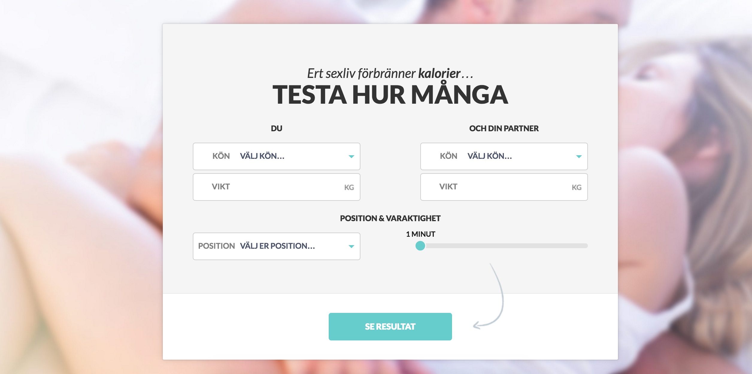 kaloriräknare för sex