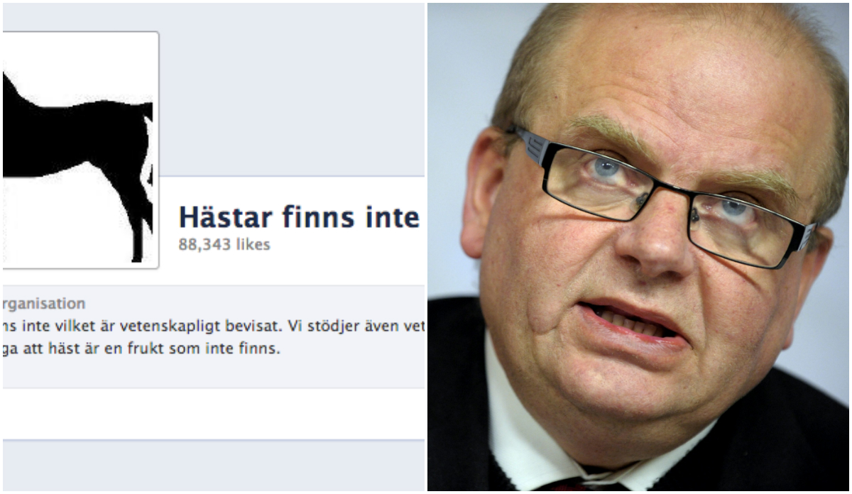 Frukt, Hästar, Eskil Erlandsson, Facebook, Regeringen, Hästar finns inte