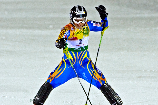 OS, Anja Parson, Alpint, Slalom, Vinterkanalen, skidor