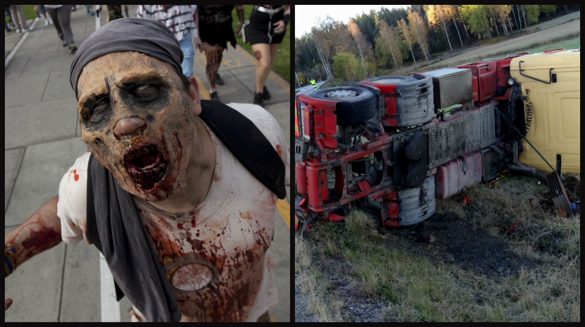 Lastbil, USA, Zombies, Kalifornien