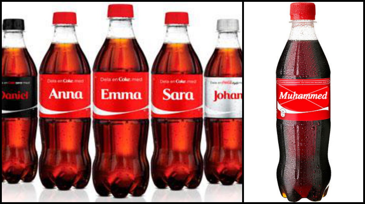  Stötande, Kampanj, Muhammed, Coca-Cola, USA, Namn