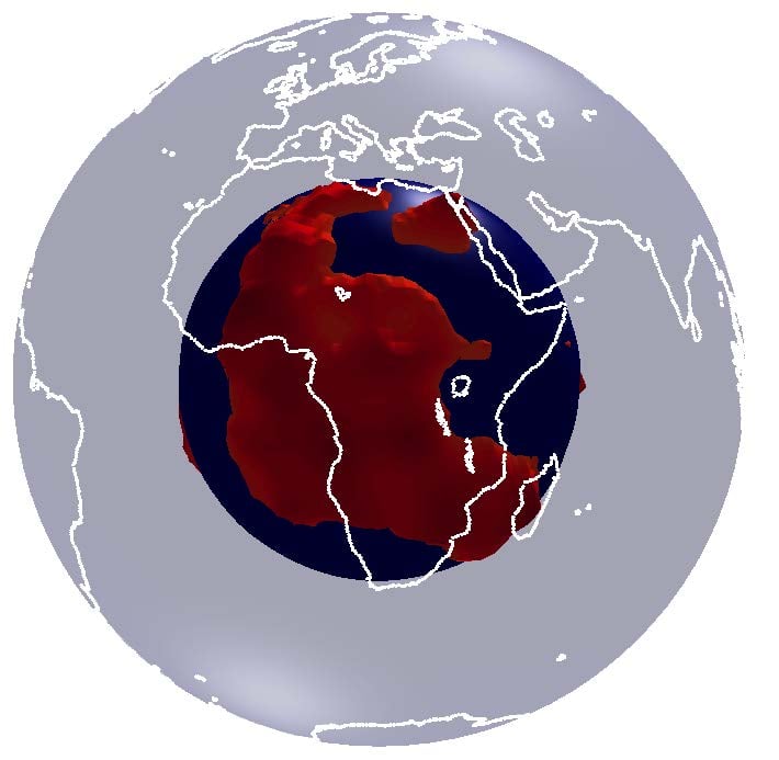 Illustration av fenomenet under afrikanska kontinenten