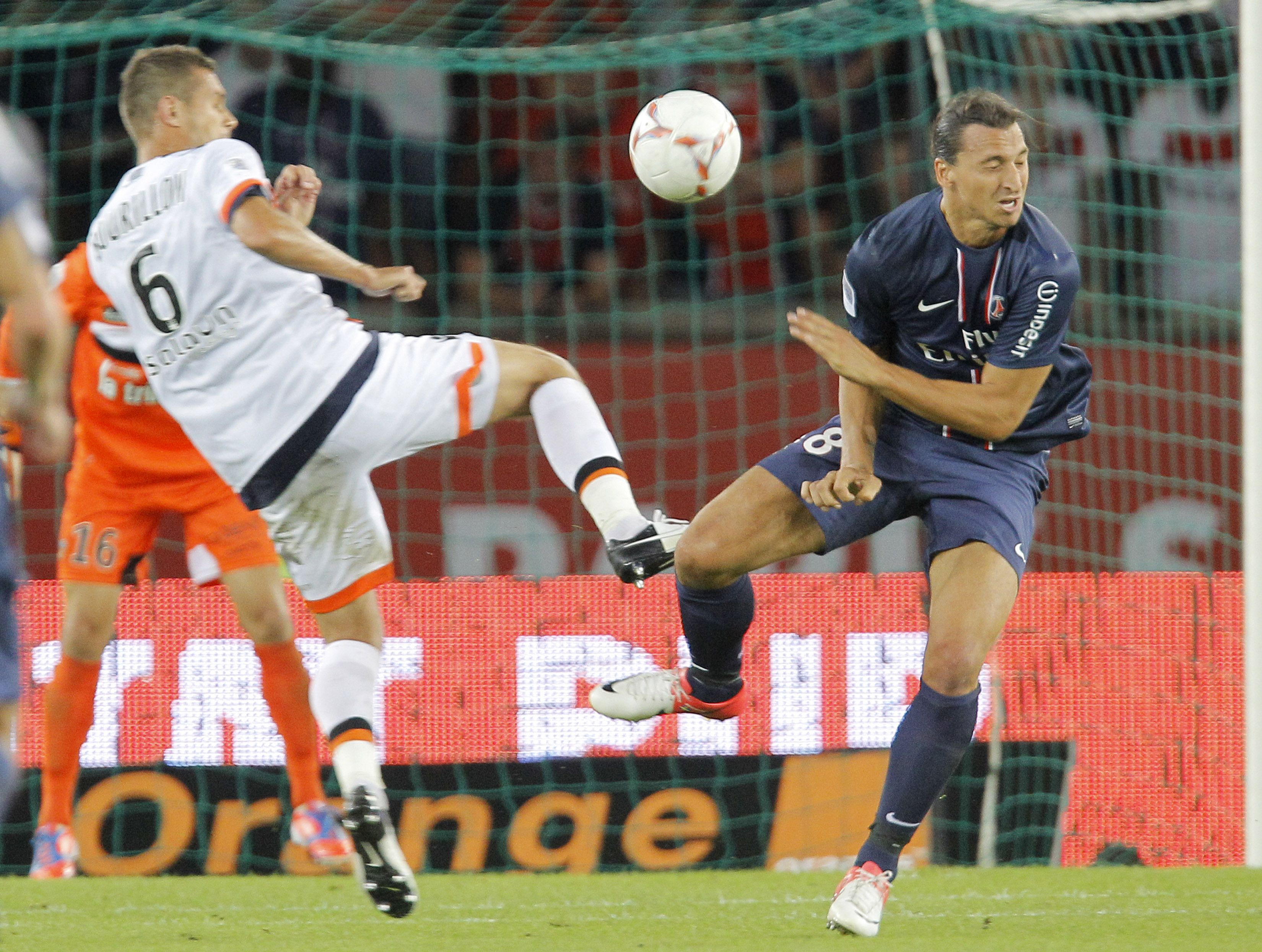 Fotboll, PSG, Zlatan Ibrahimovic, Ajaccio, fotskada