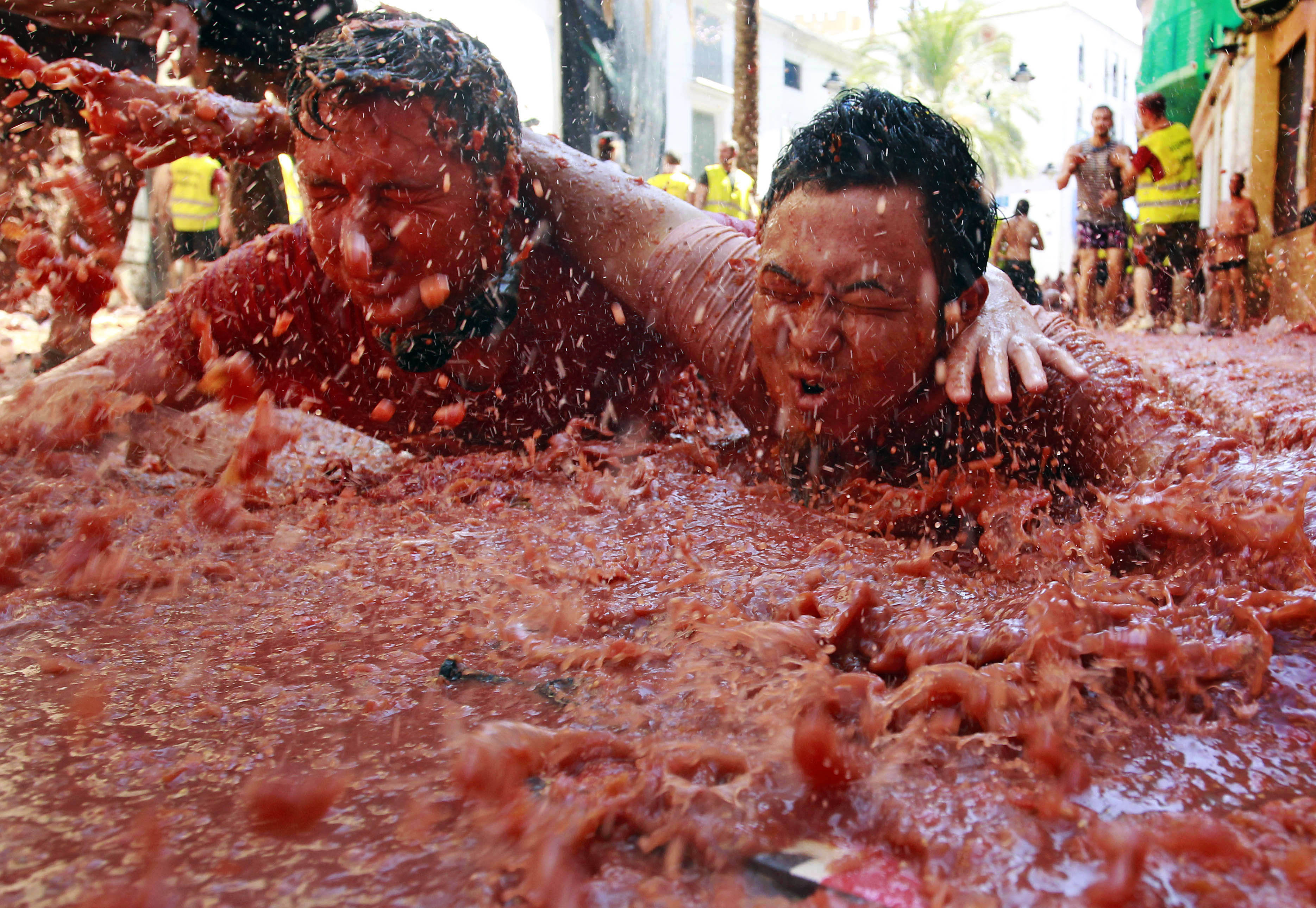  Tomatkrig, Tomatina, Spanien