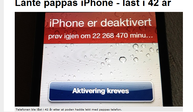 Låst, Telefon