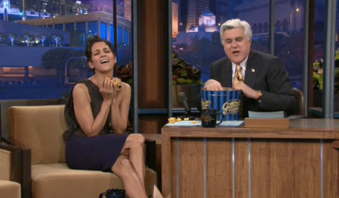Jay Leno, Film, Popcorn, Orgasm, Halle Berry, Hollywood, Teve