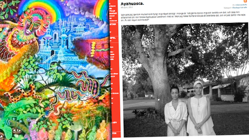 Blogg, Ayahuasca, Inlägg,  Radera,  Rebecca Stella Simonsson, Dani Karlsson