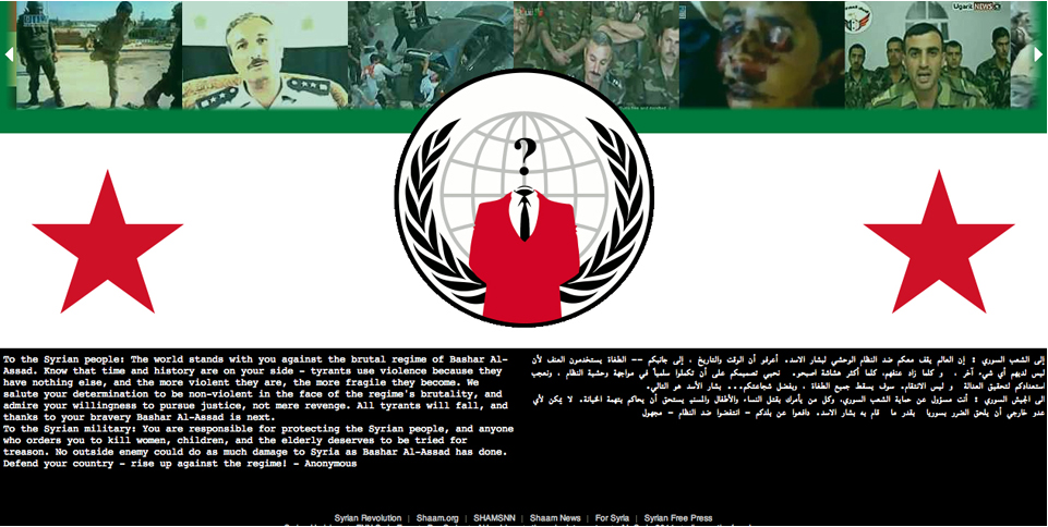 Protester, Syrien, Anonymous, Hackerattack, Demonstrationer, Bashar al-Assad, Kriminellt, Internet