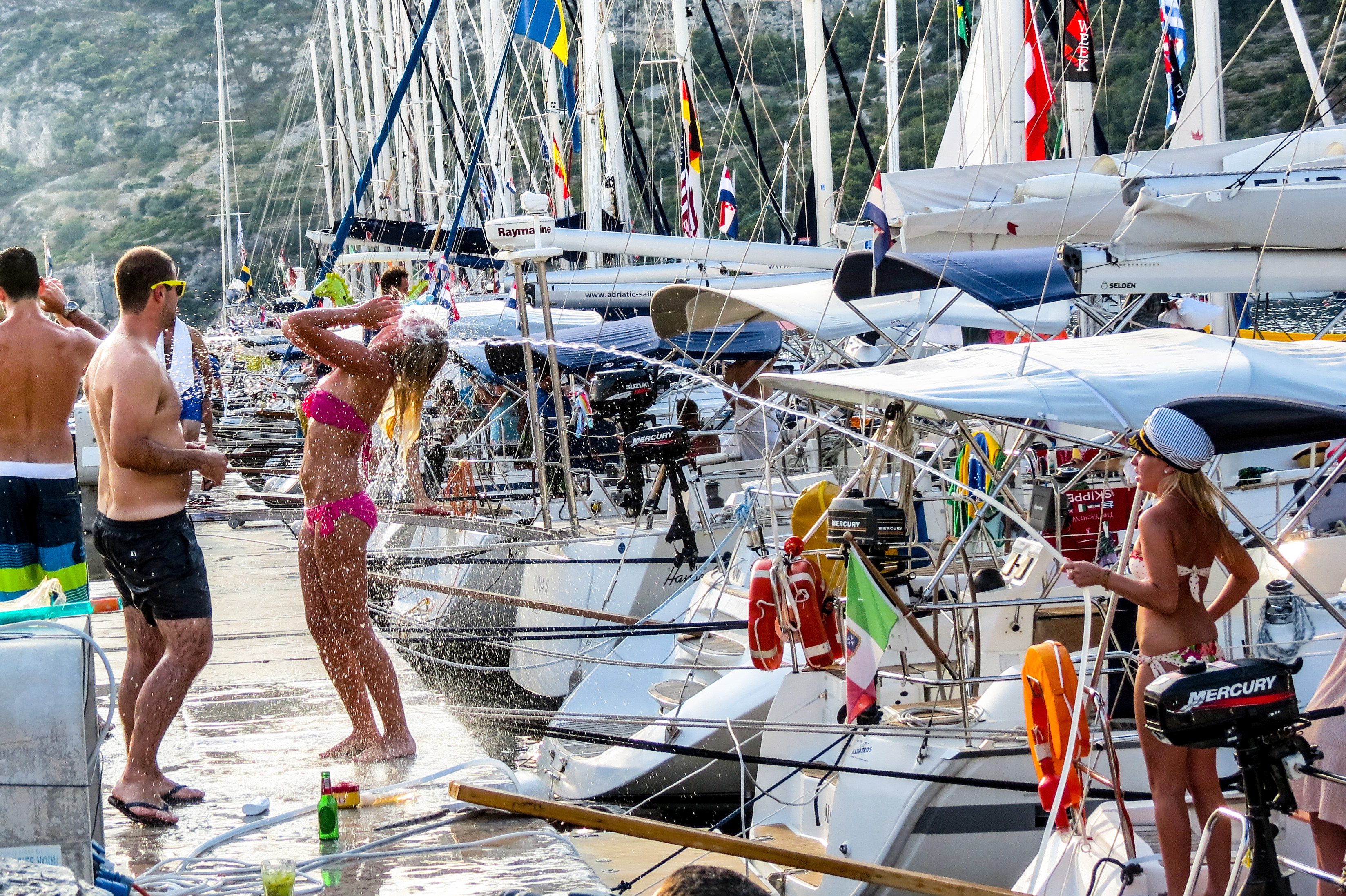Malin Evrenos, Party, sailing, yacht week, Y+M, the yacht week