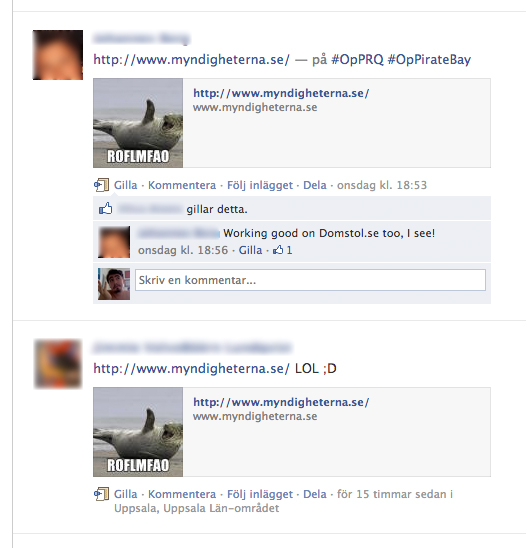 DDOS, Anonymous, jonas lejon, Myndigheterna