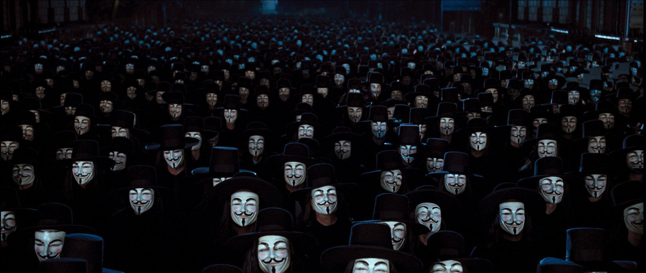 Hackerkollektiv, Guy Fawkes, V for Vendetta, 5 november, Anonymous, Protest