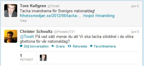  Christer Schoultz, Twitter, Sverigedemokraterna