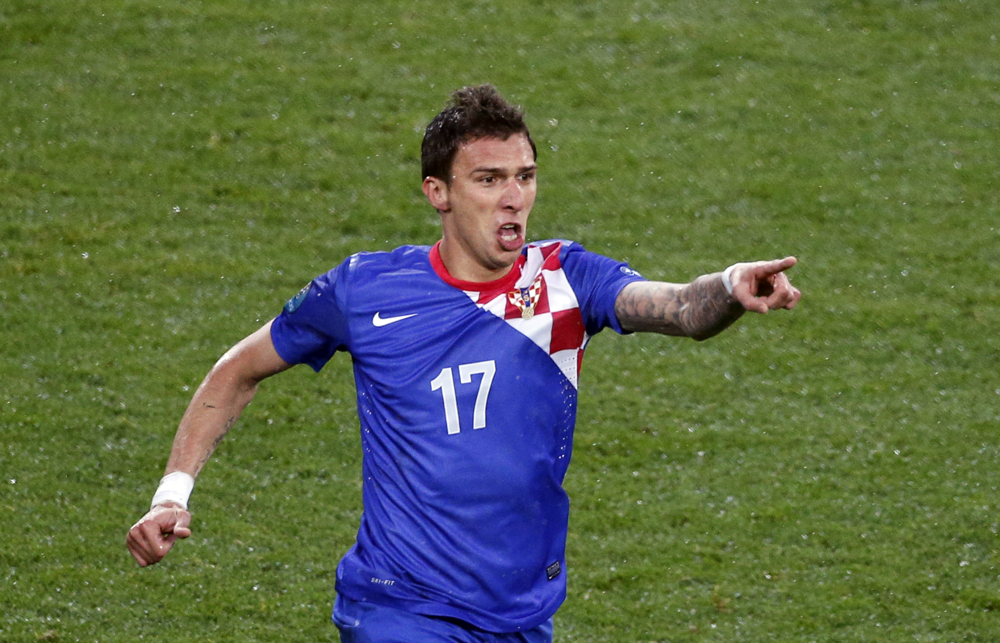 Fotboll, Kroatien, Bayern München, Wolfsburg, Mario Mandzukic, EM