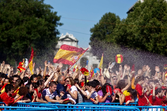 Mästare, La Roja, Madrid, Juan Carlos, Spanien, EM, Fotboll, Fest