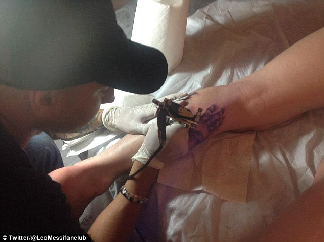 Thiago, Hyllning, Lionel Messi, Tatuering, Sonen