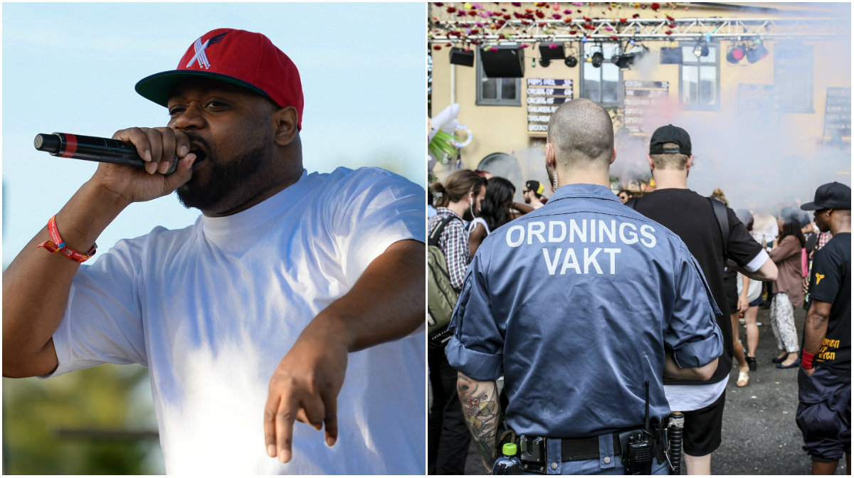Personer gick upp på scen under rapkonsert i Stockholm – vakt skars i ansiktet