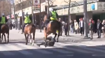Svenskarnas parti, Demonstrationer, Polishäst, Polis, 1 maj