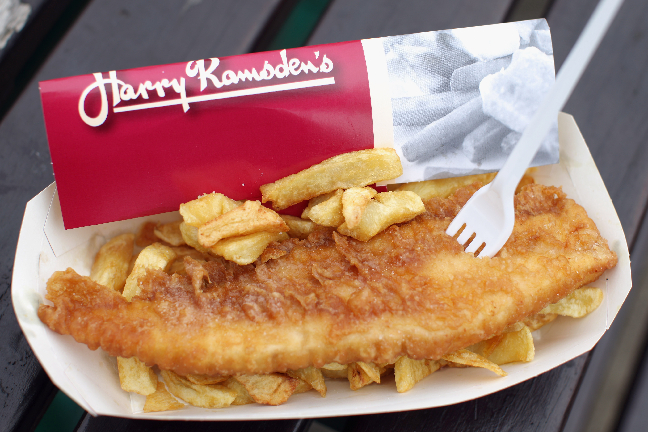 OS, London, Fisk, Pommes Frites, McDonalds, Visa