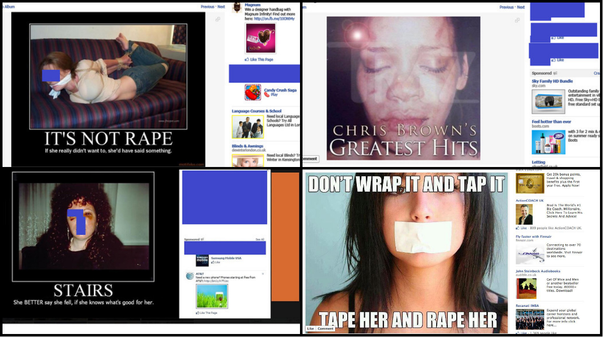 Valdtakt,  WAM, Rihanna, Misshandel, Kvinnohat, Facebook