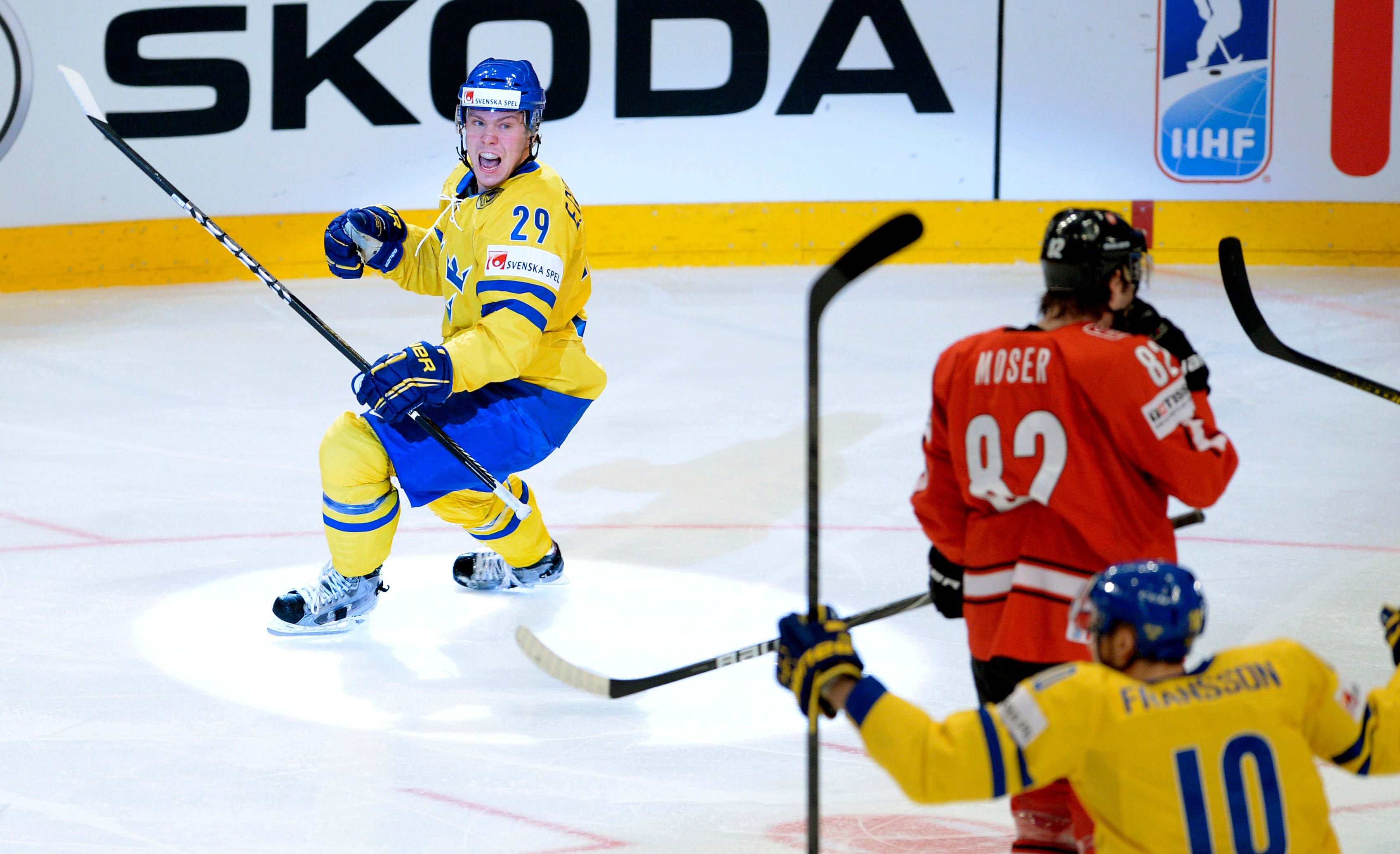Schweiz, Sverige, Hockey-VM, VM-guld