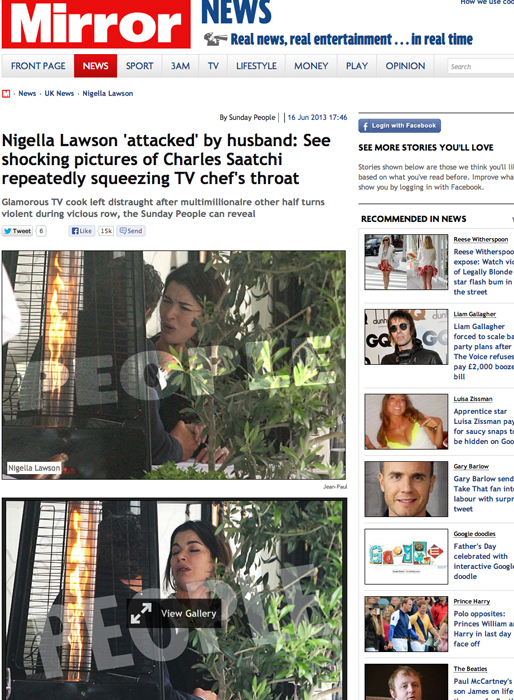  Charles Saatchi, Nigella Lawson