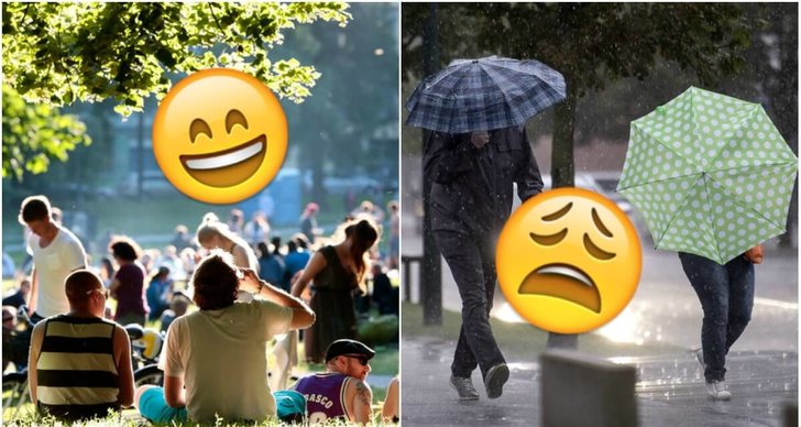 Sommar, översvämning, Värme, Skyfall, regn, Vädret