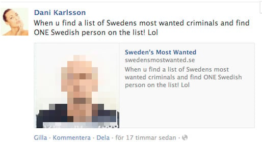 "En svensk person på listan".