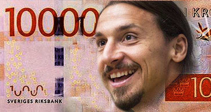 Sedlar, Pengar, Zlatan Ibrahimovic, Samir Badran, Zara Larsson, Cash, Riksbanken