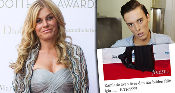 Pernilla Wahlgren, Finest Awards, Bild, Mingel, Plastik