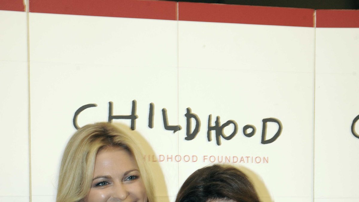 Tillsammans med prinsessan Madeleine vid en gala för World Childhood Foundation.