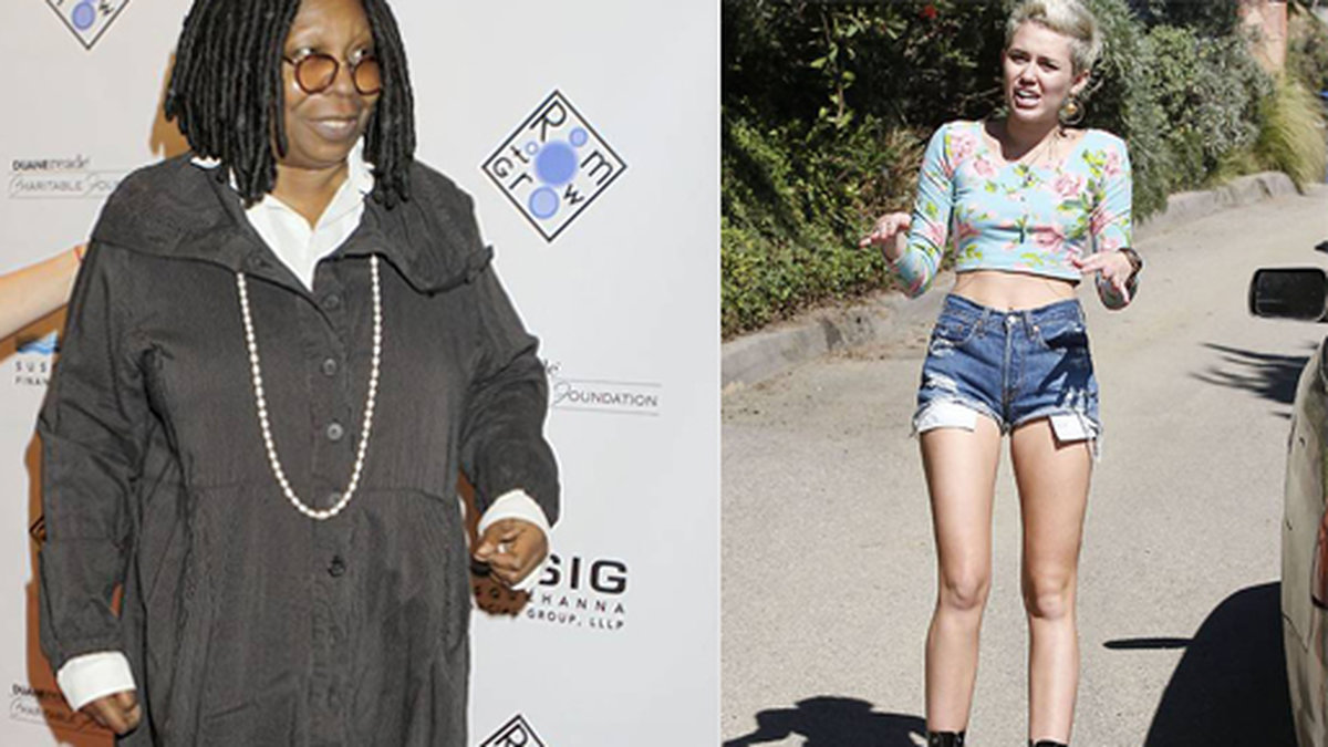 Whoopi Goldberg, Miley Cyrus och Britney Spears är några av veckans sämst klädda kändisar.