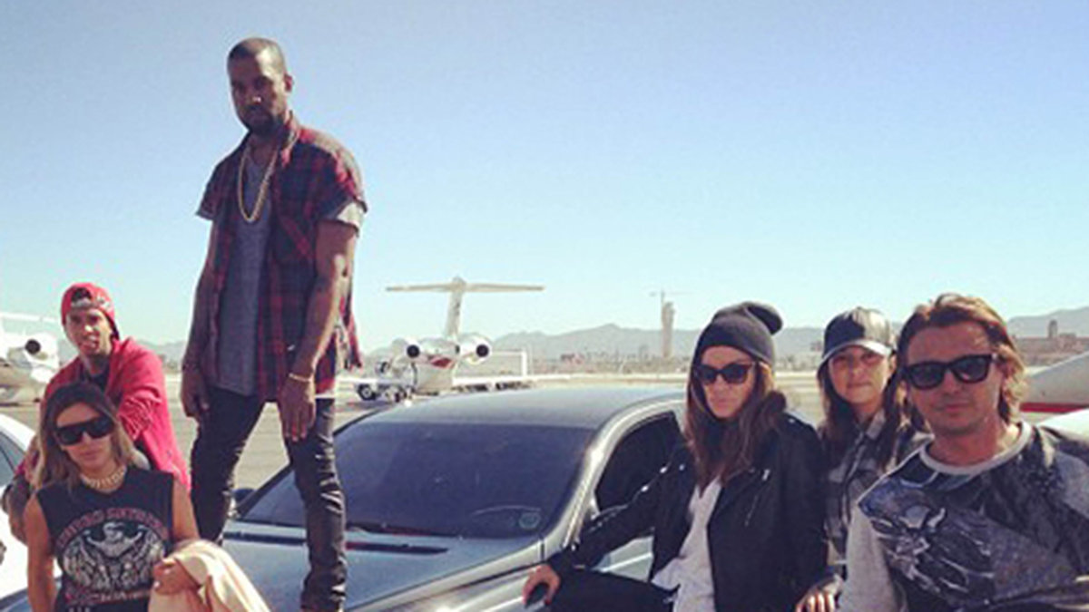 Kim och Kanye har anlänt till Las Vegas.