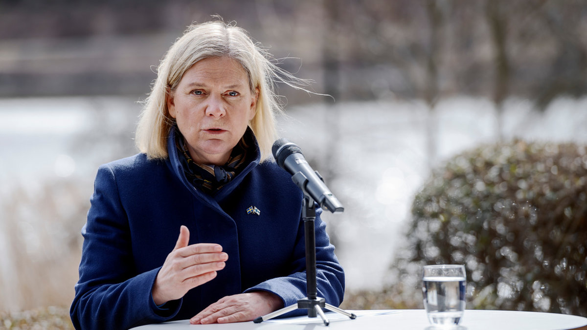 Stödet för Socialdemokraterna har inte varit större sedan mars 2014. På bilden Statsminister Magdalena Andersson. Arkivbild.