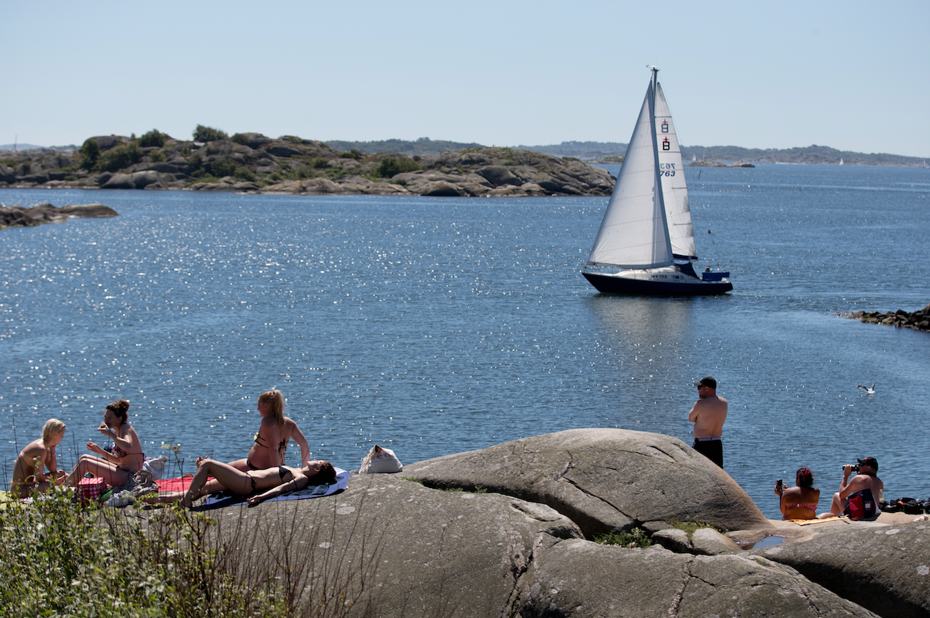 Sol i Göteborgs skärgård. Sol i Göteborgs skärgård.