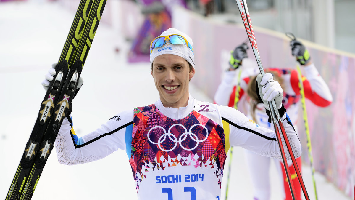Marcus Hellner tog silver i herrarnas skiathlonlopp.