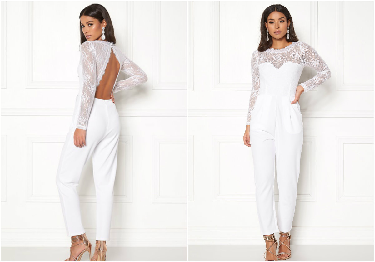 Vit playsuit med spets Vit playsuit med spets