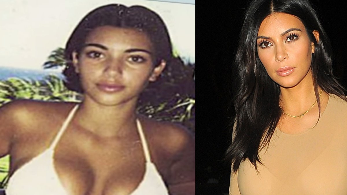 Opererad skönhet? Knappast! Här är bevis på att Kim var en skönhet redan som 15-åring. 