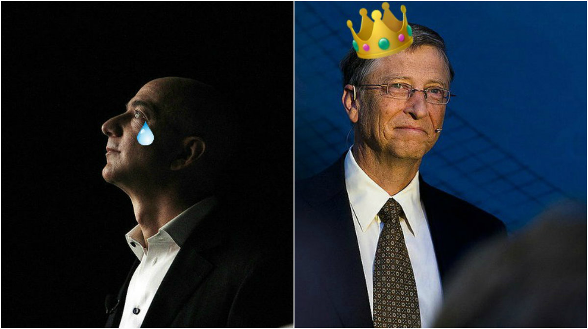 Jeff Bezos, Bill Gates, Pengar