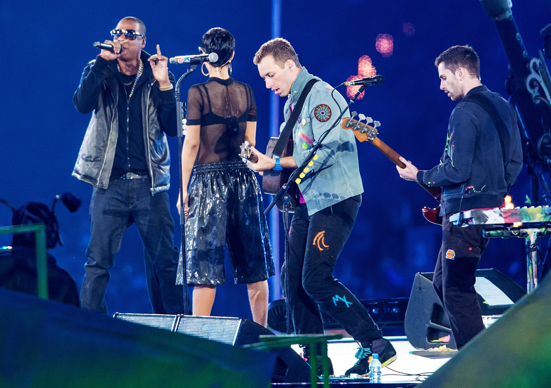 Coldplay, Jay Z och Rihanna rundade av hela äventyret i OS. Coldplay, Jay Z och Rihanna rundade av hela äventyret i OS.