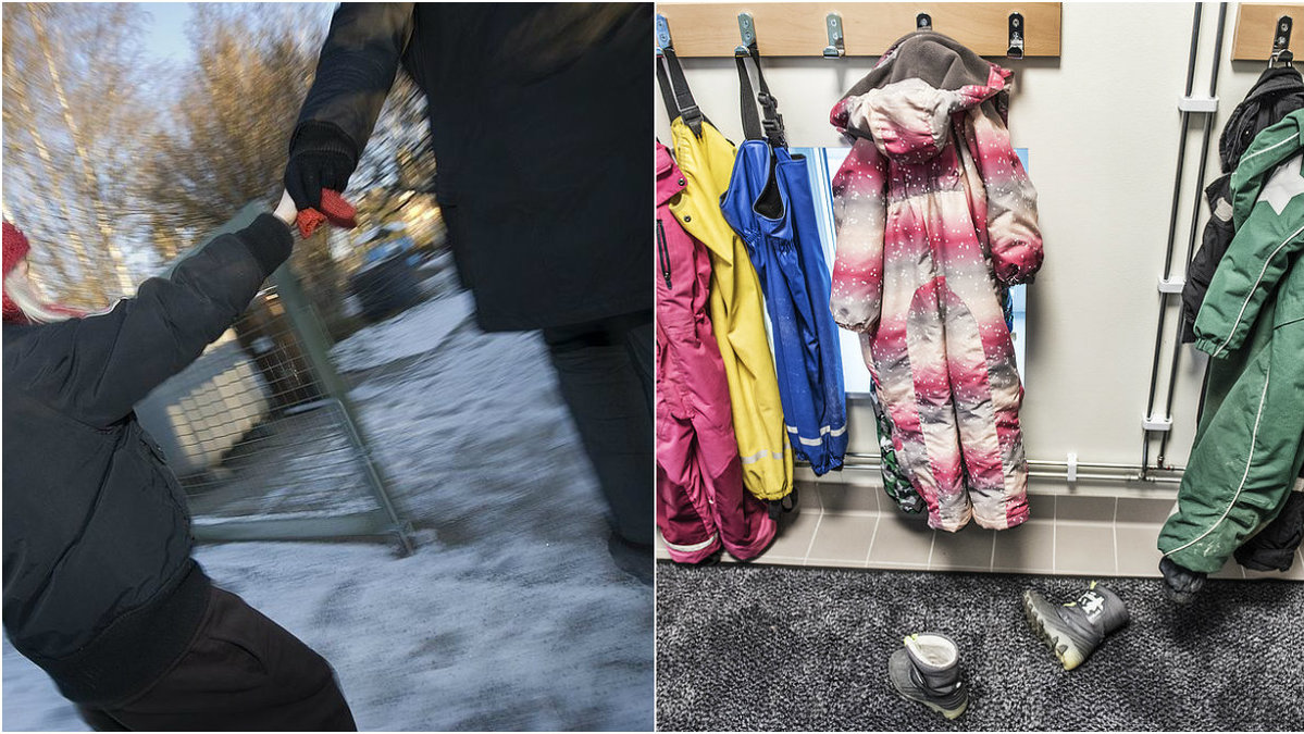 En morfar tog med sig fel barn hem från förskolan i Täby, Stockholm.