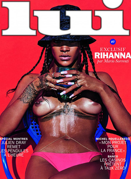 Rihanna bjöd även sina Instagramföljare på det här omslaget där hon poserar för franska magasinet Lui. Rihanna bjöd även sina Instagramföljare på det här omslaget där hon poserar för franska magasinet Lui.