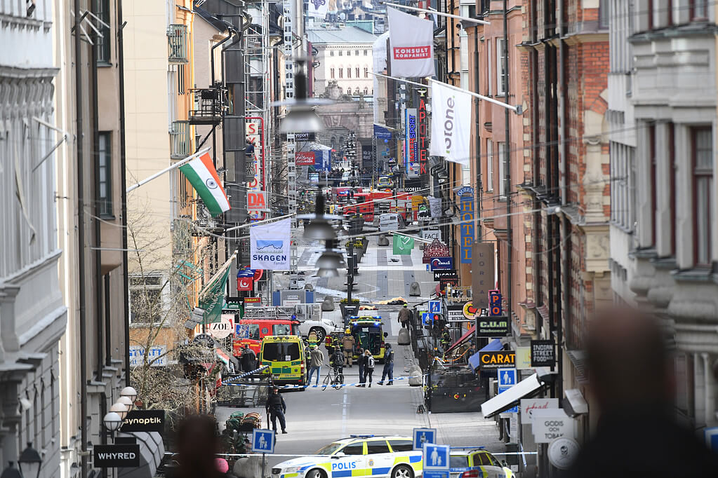 Efter lastbilsattacken i Stockholm. Polisen.