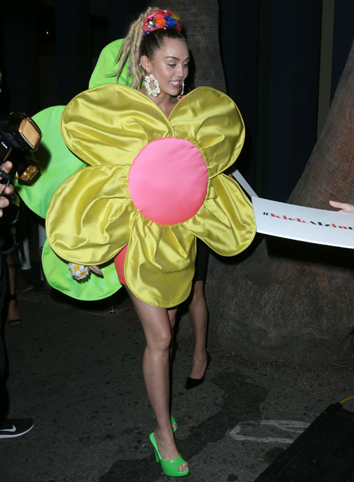 Miley Cyrus i en spännande outfit. Miley Cyrus i en spännande outfit.