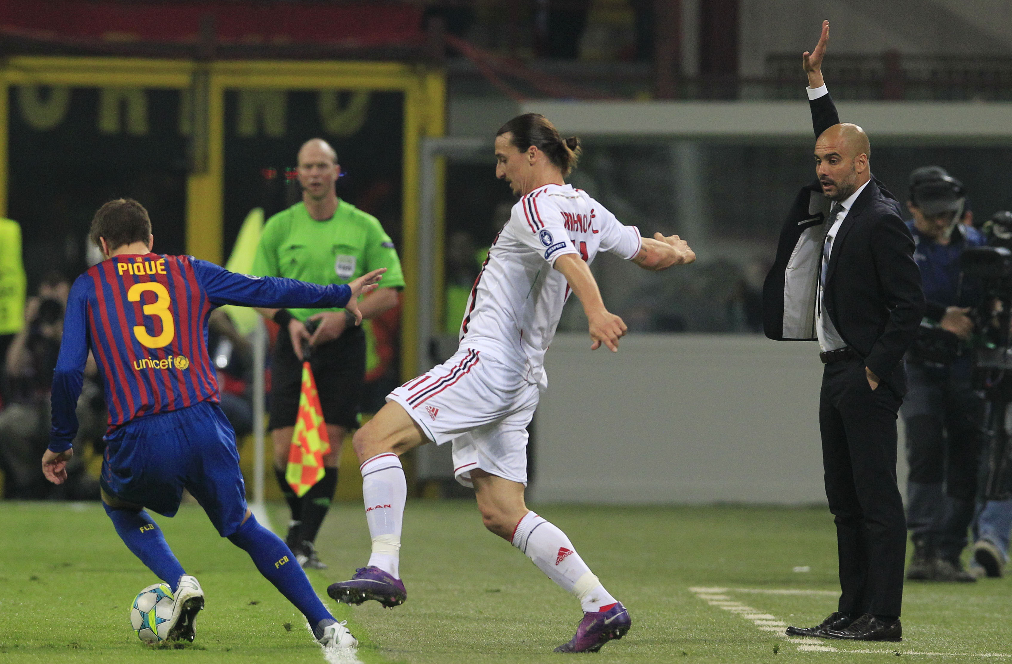 Zlatan gjorde en bra match på topp och förlorade inte många närkamper. 
