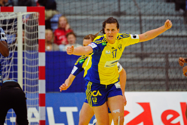 Linnea Torstensson fick jubla flera gånger under matchen.