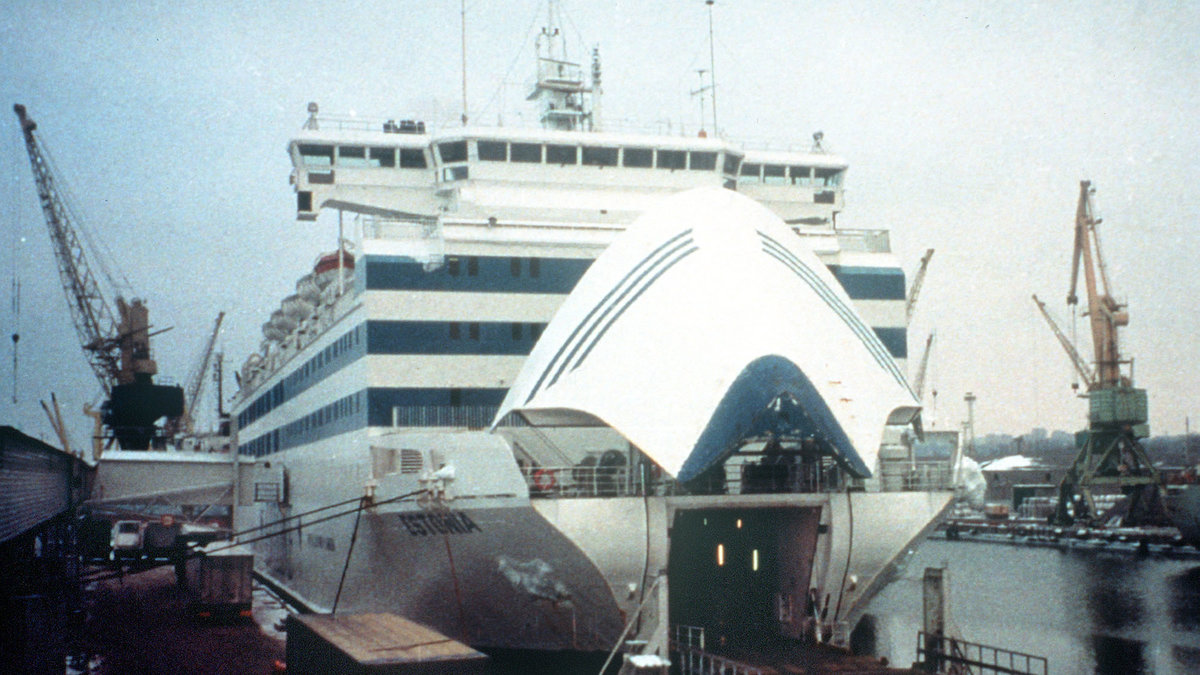 Fartyget Estonia innan olyckan.