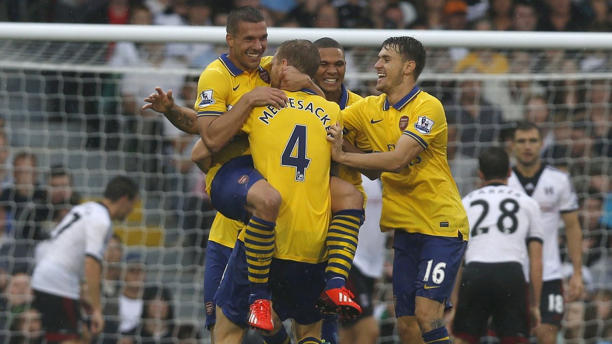 Glada miner i Arsenal.