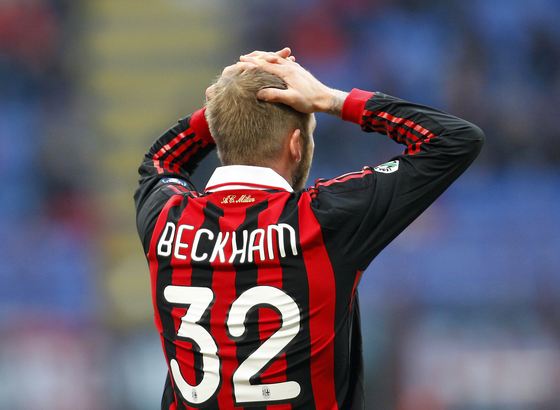 "Becks" i Milan, den senaste (sista?) klubb han representerade i Europa.